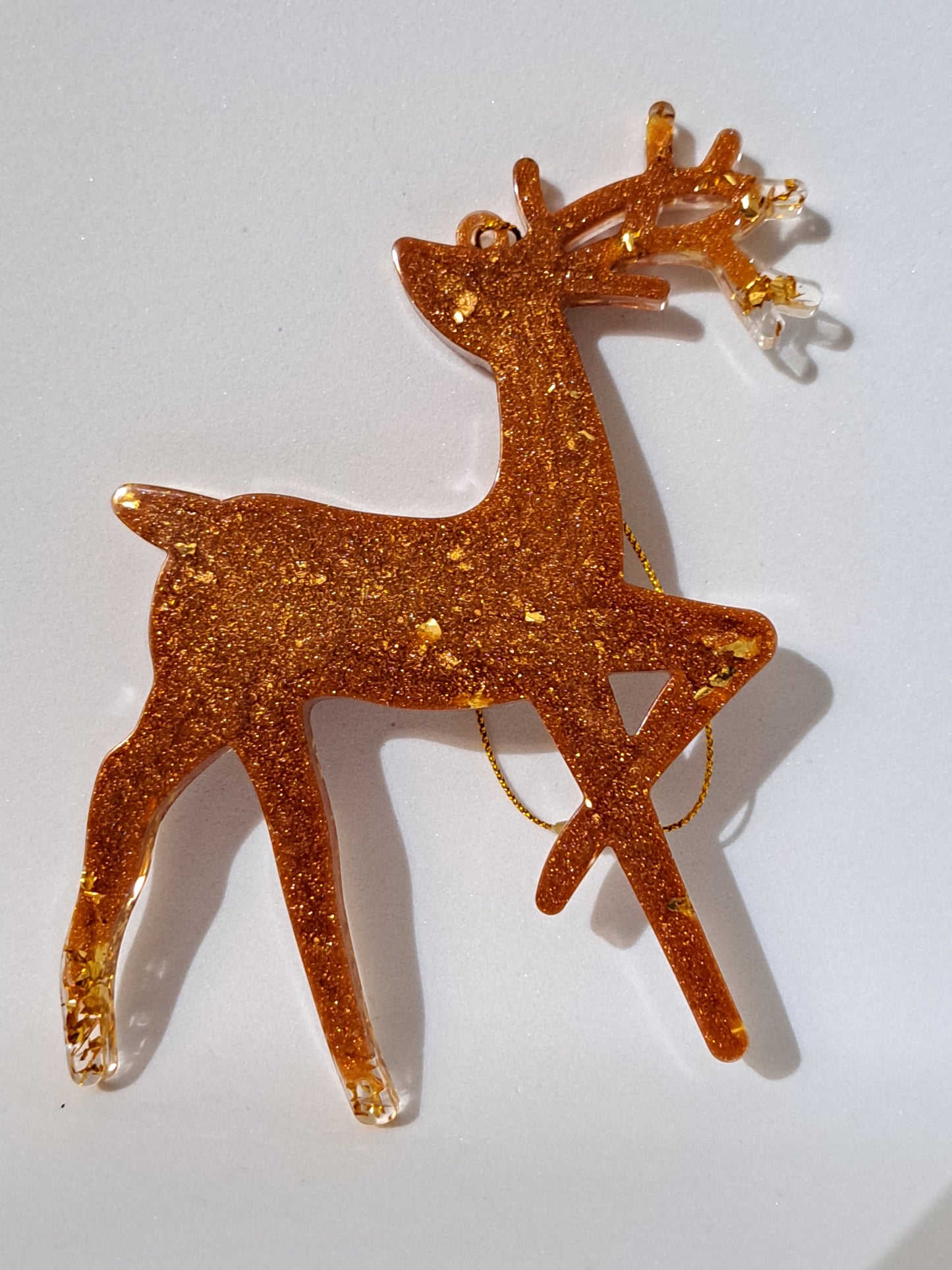 Suspension Rêne N°5 Marron/Feuille Or