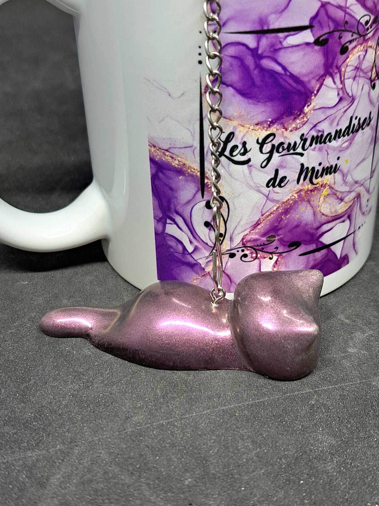 Boule à Thé Chat N°3 Violet