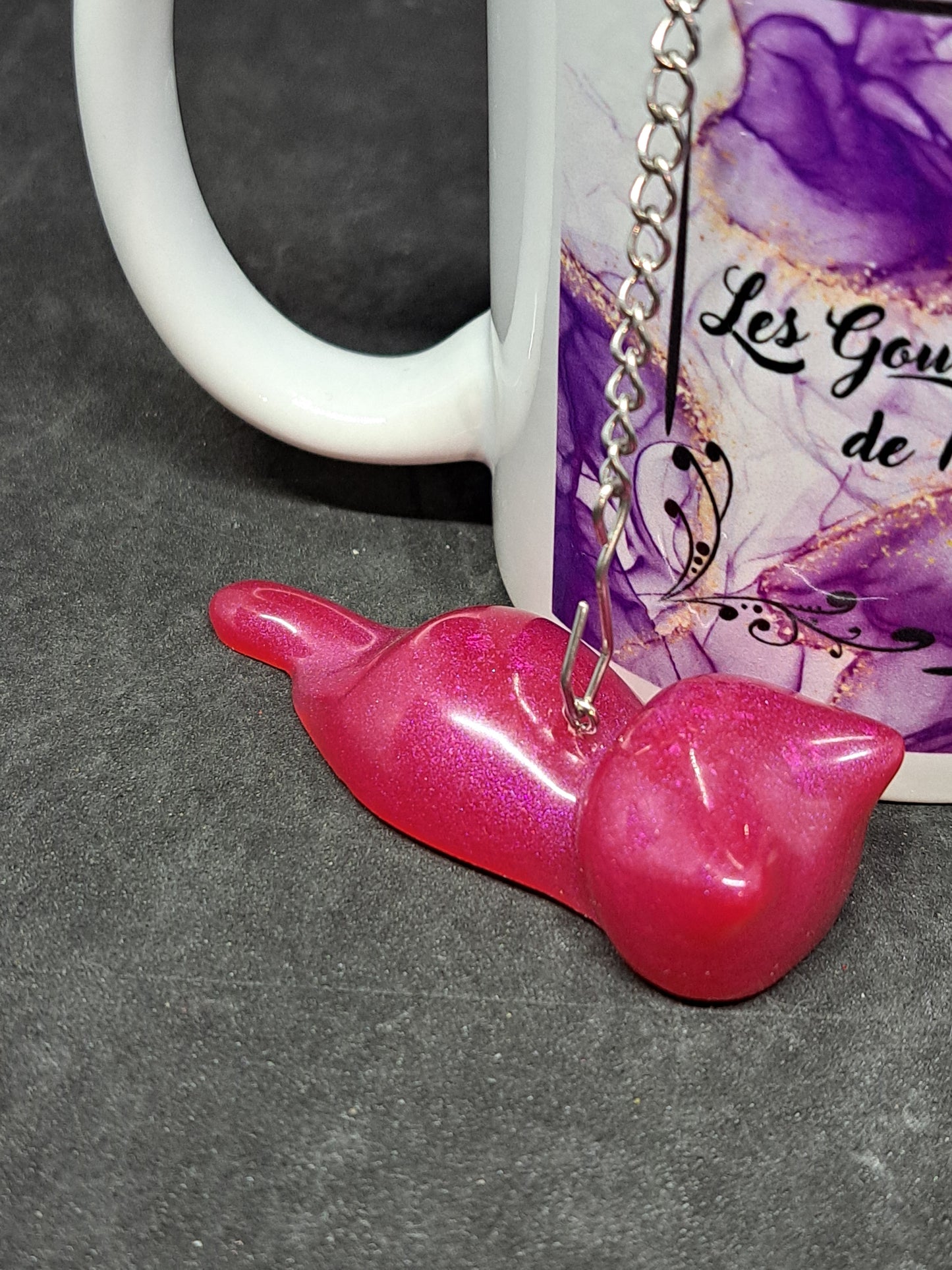 Boule à Thé Chat N°3 Rose