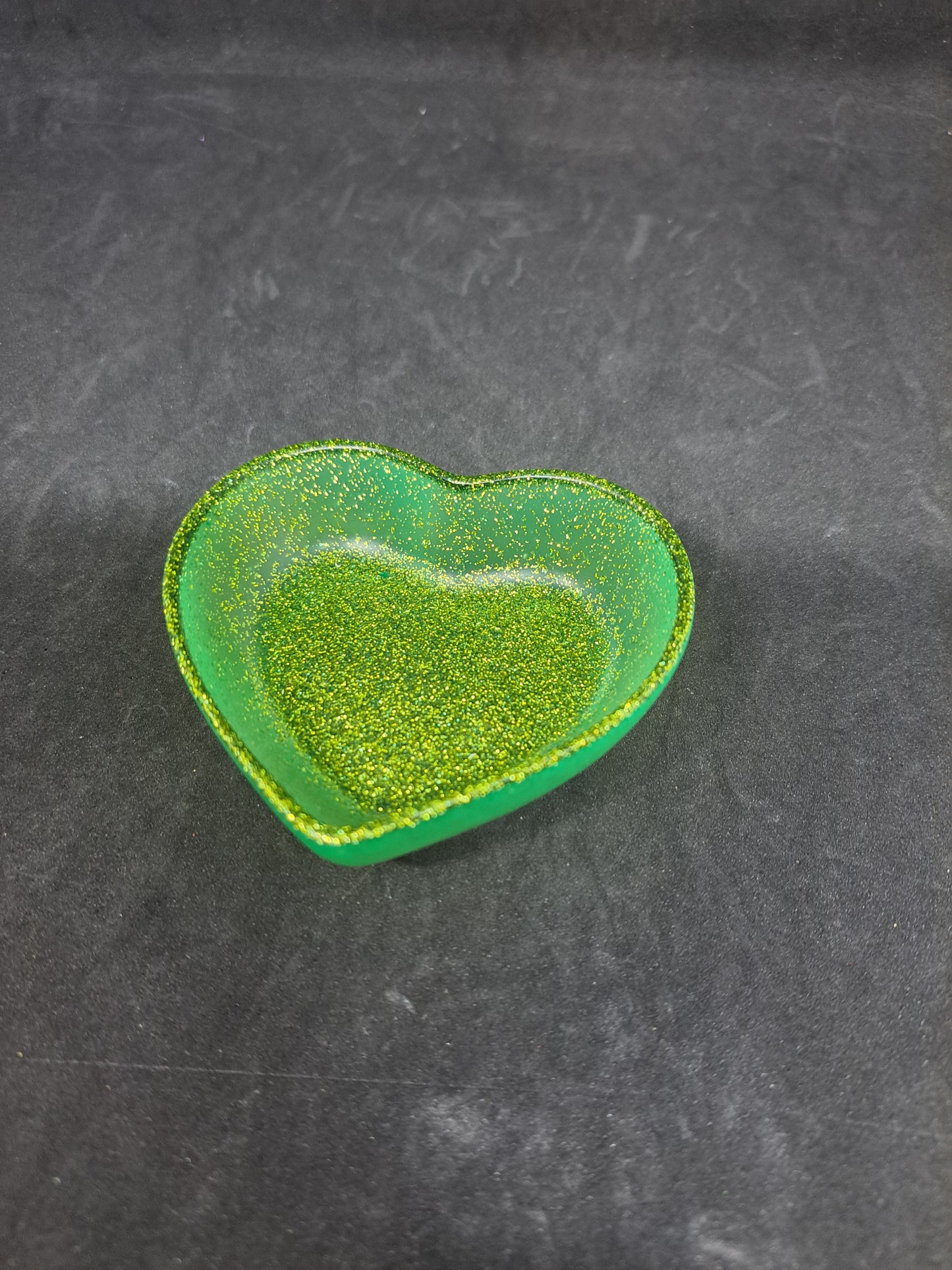 Porte-savon petit cœur Vert/Paillettes Verte