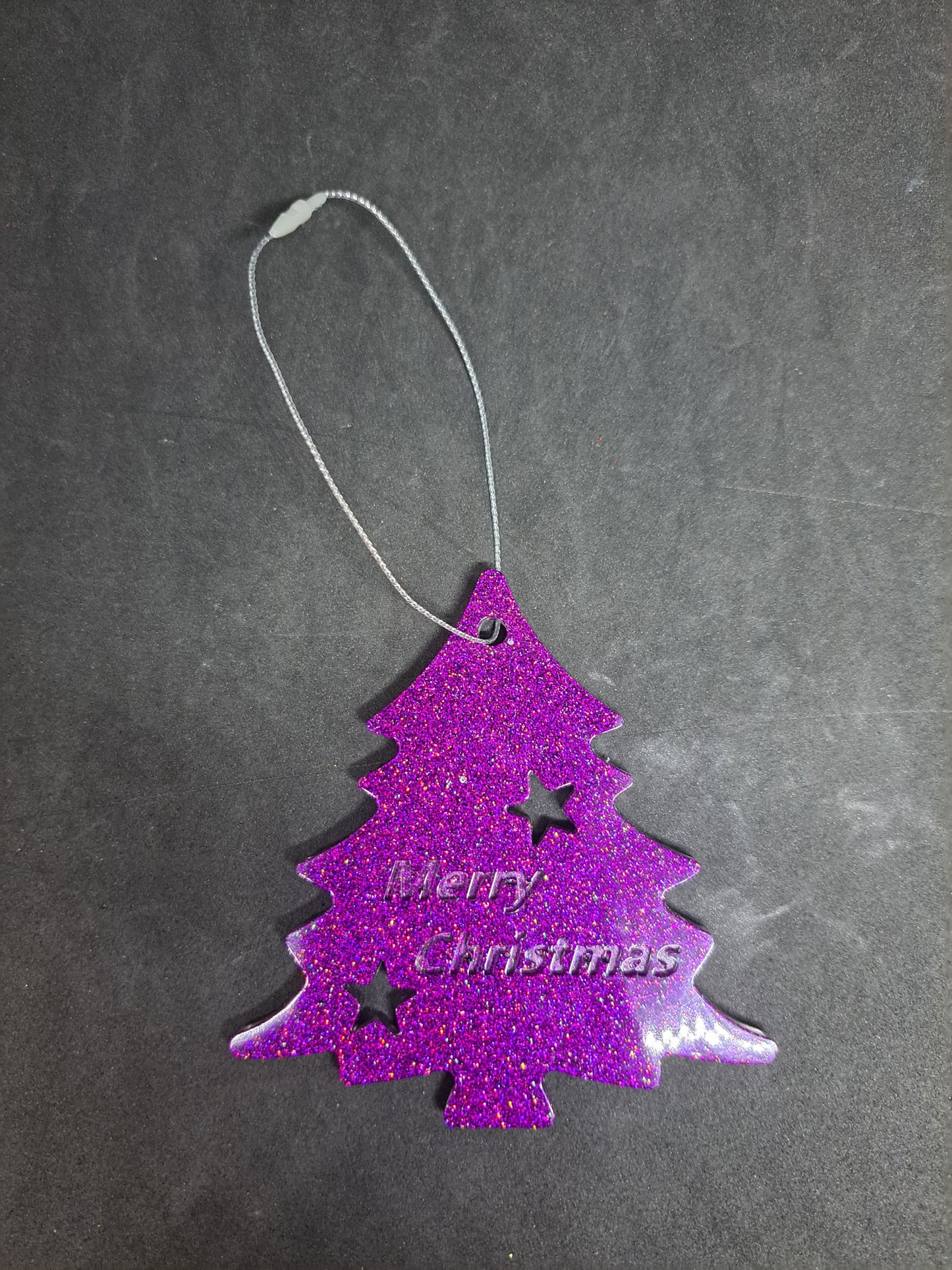 Suspension Sapin Paillettes Violette