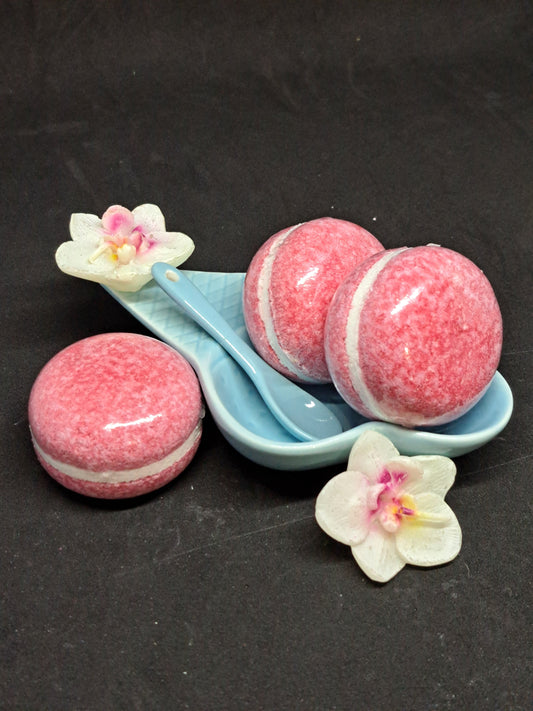 Macaron de Bain Cranberry