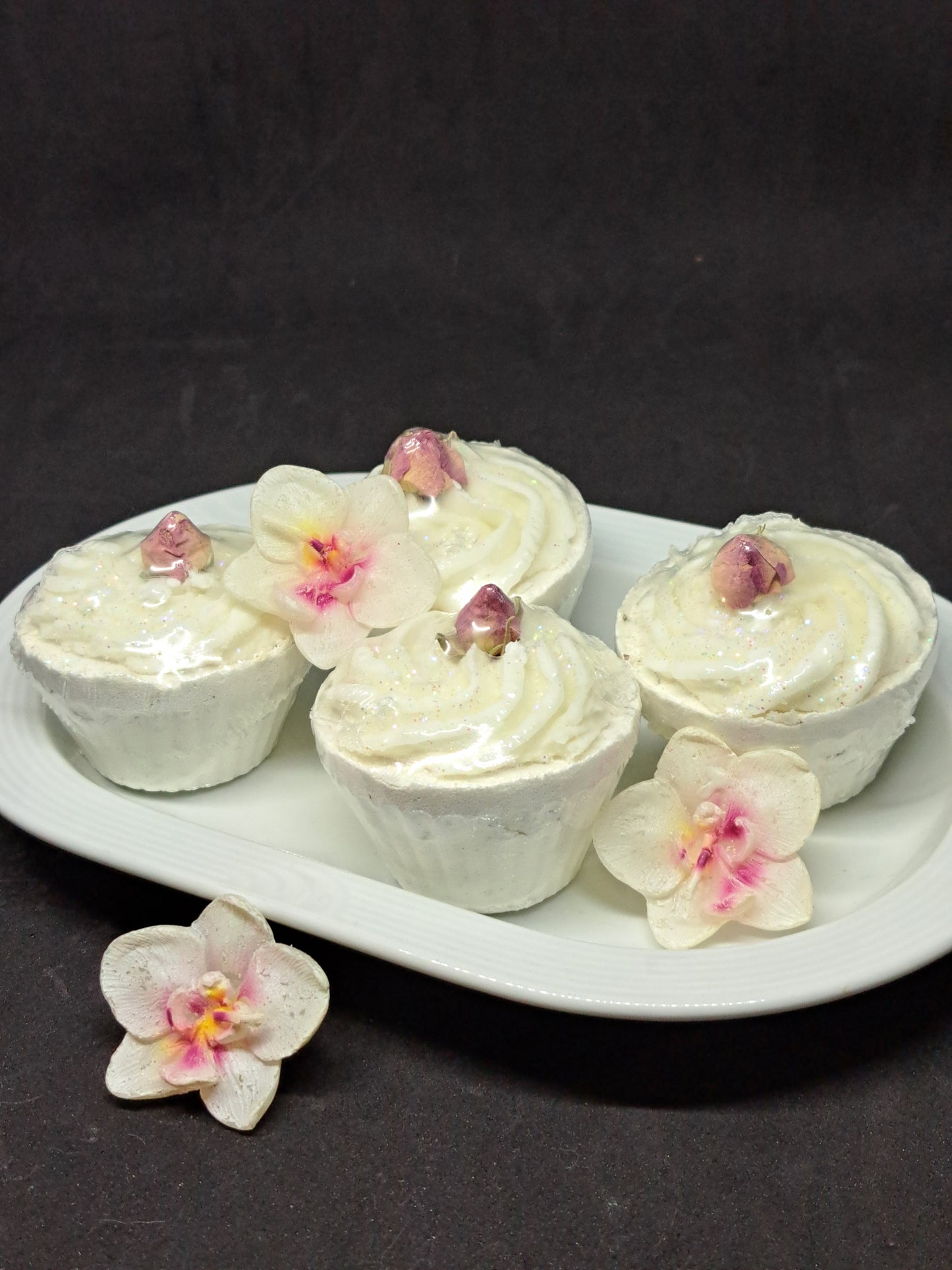 Fondant de Bain Cupcake Rose de Damas