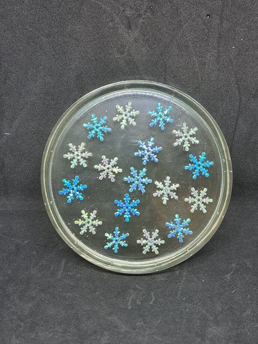 Porte-savon Rond Flocon/Transparent