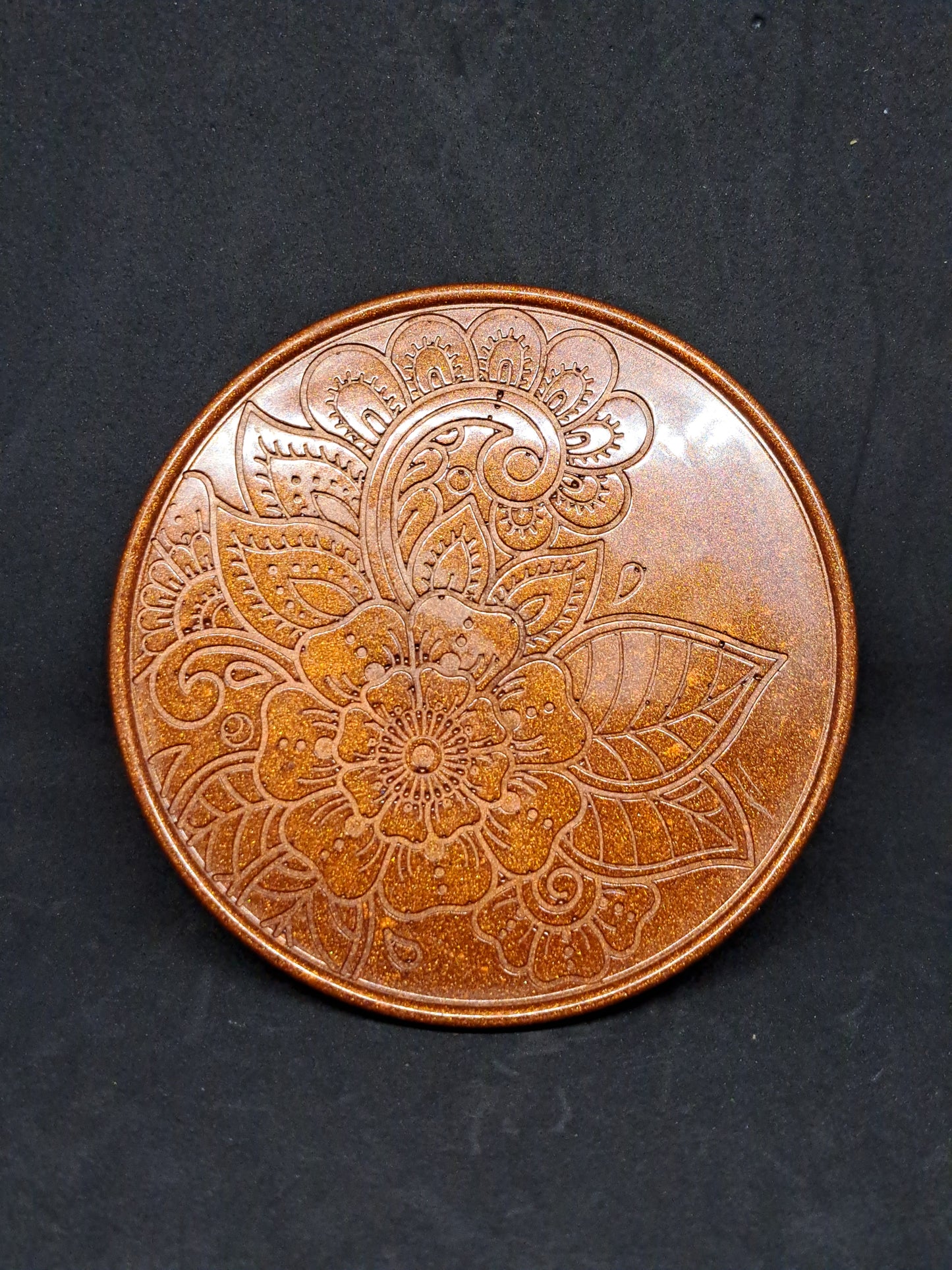 Porte-savon Rond Imprimé/Cuivre