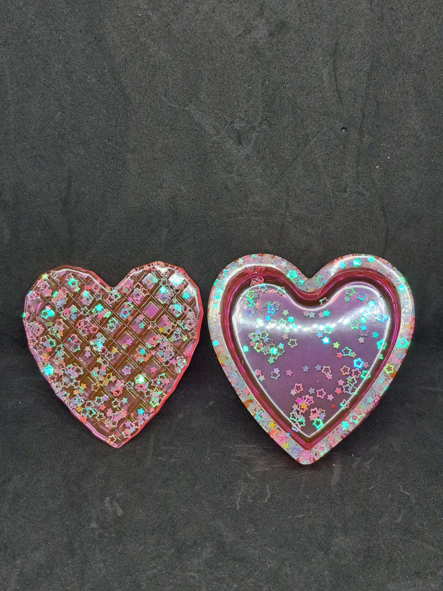 Boîte cœur Rose / Motifs Etoiles