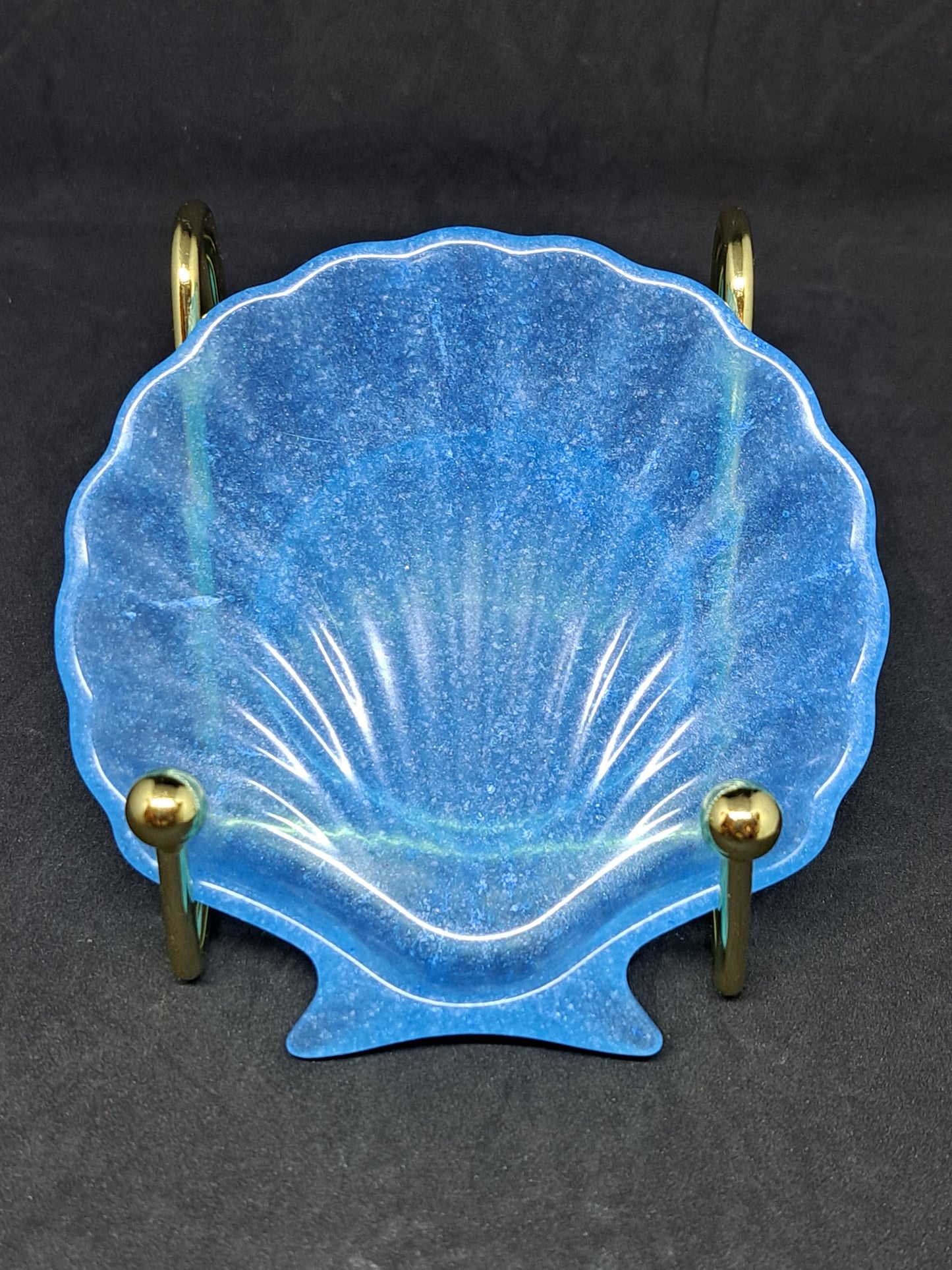 Porte-savon coquillage Bleu Givré