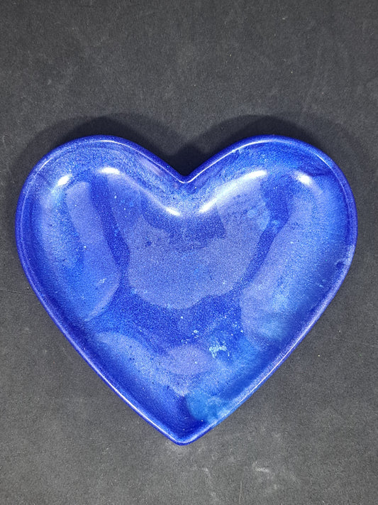 Porte-savon grand cœur Bleu