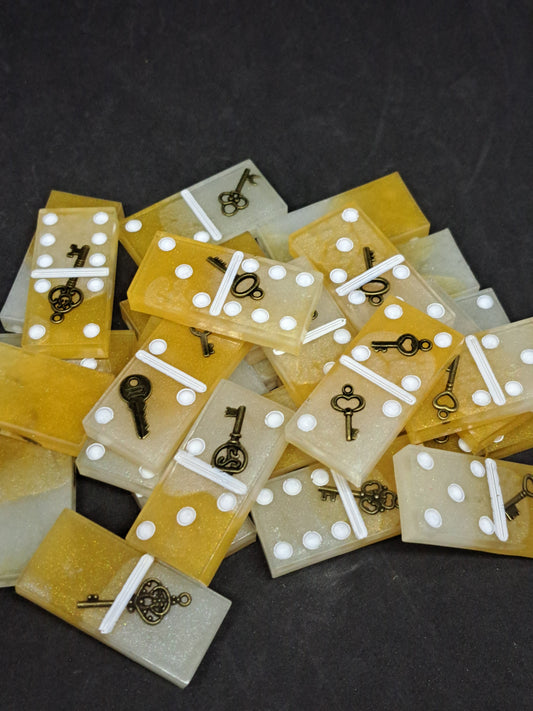 Dominos Clés / Blanc et Or