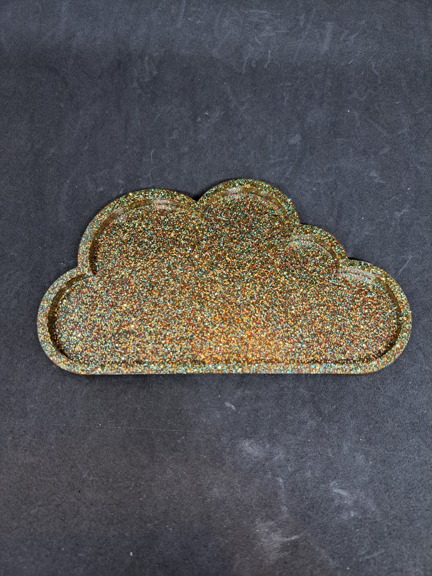 Porte-savon nuage Marron/Paillettes multicolores