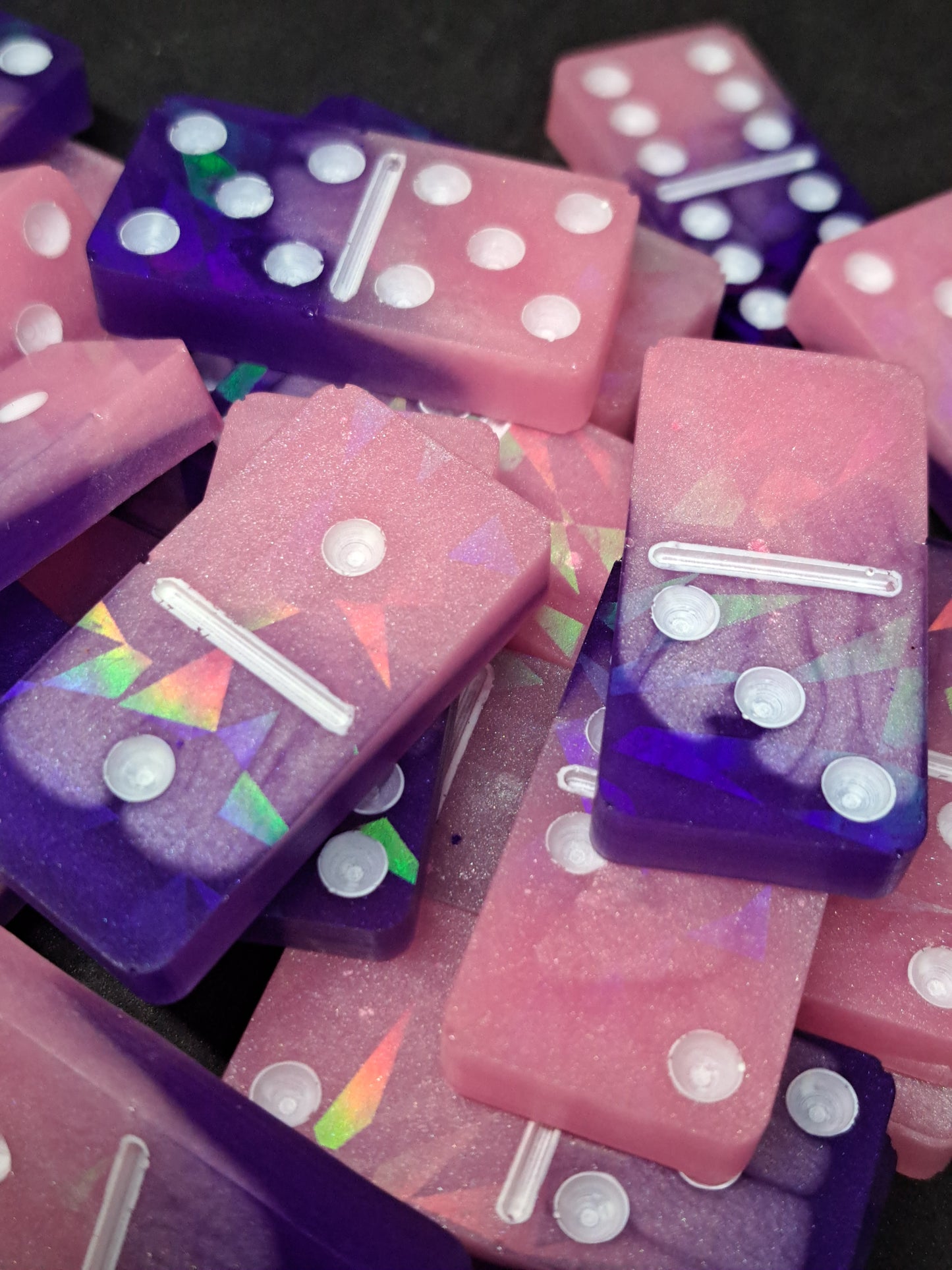 Dominos Holographique / Violet et Rose