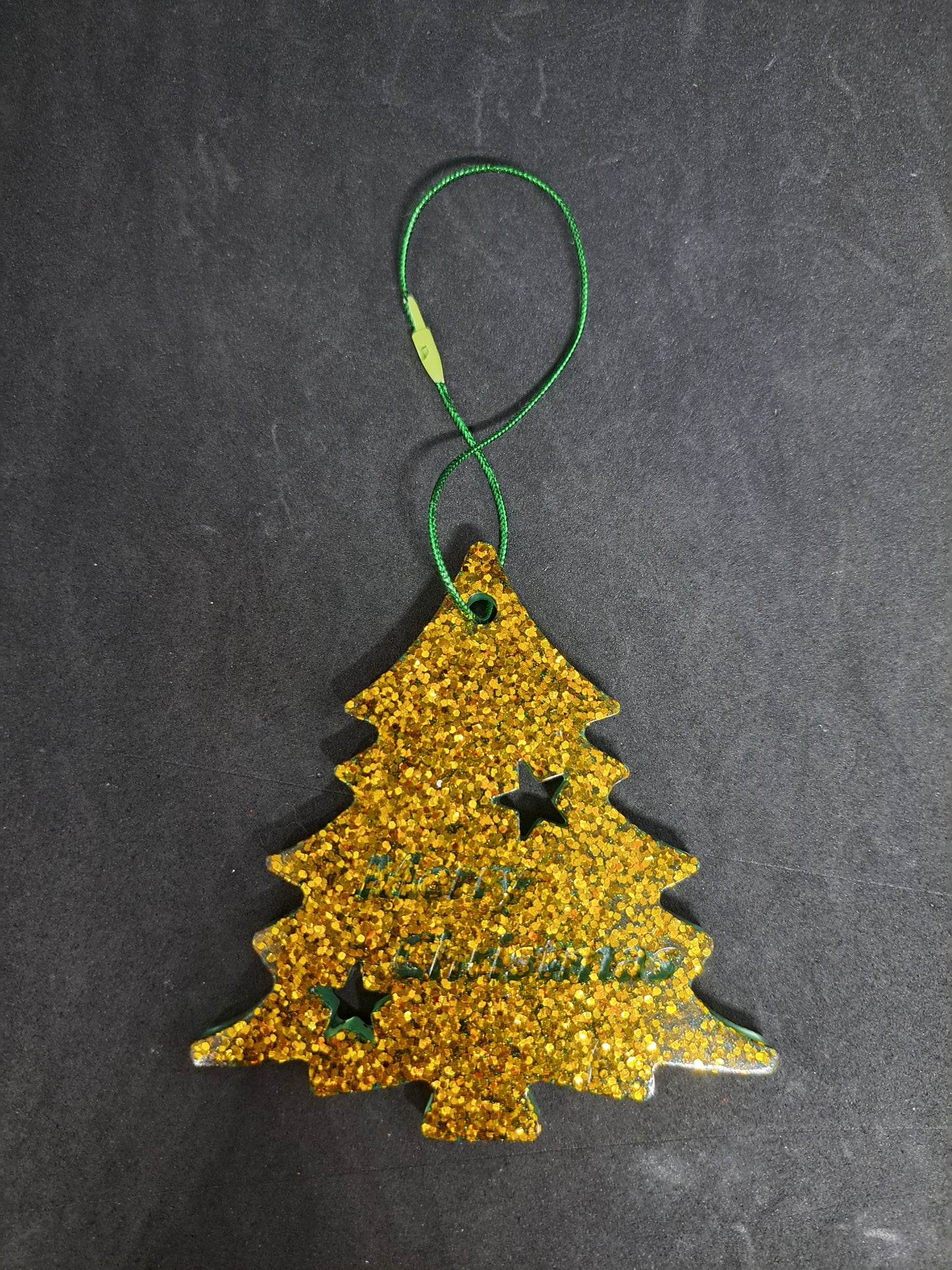 Suspension Sapin Vert/Paillettes Or