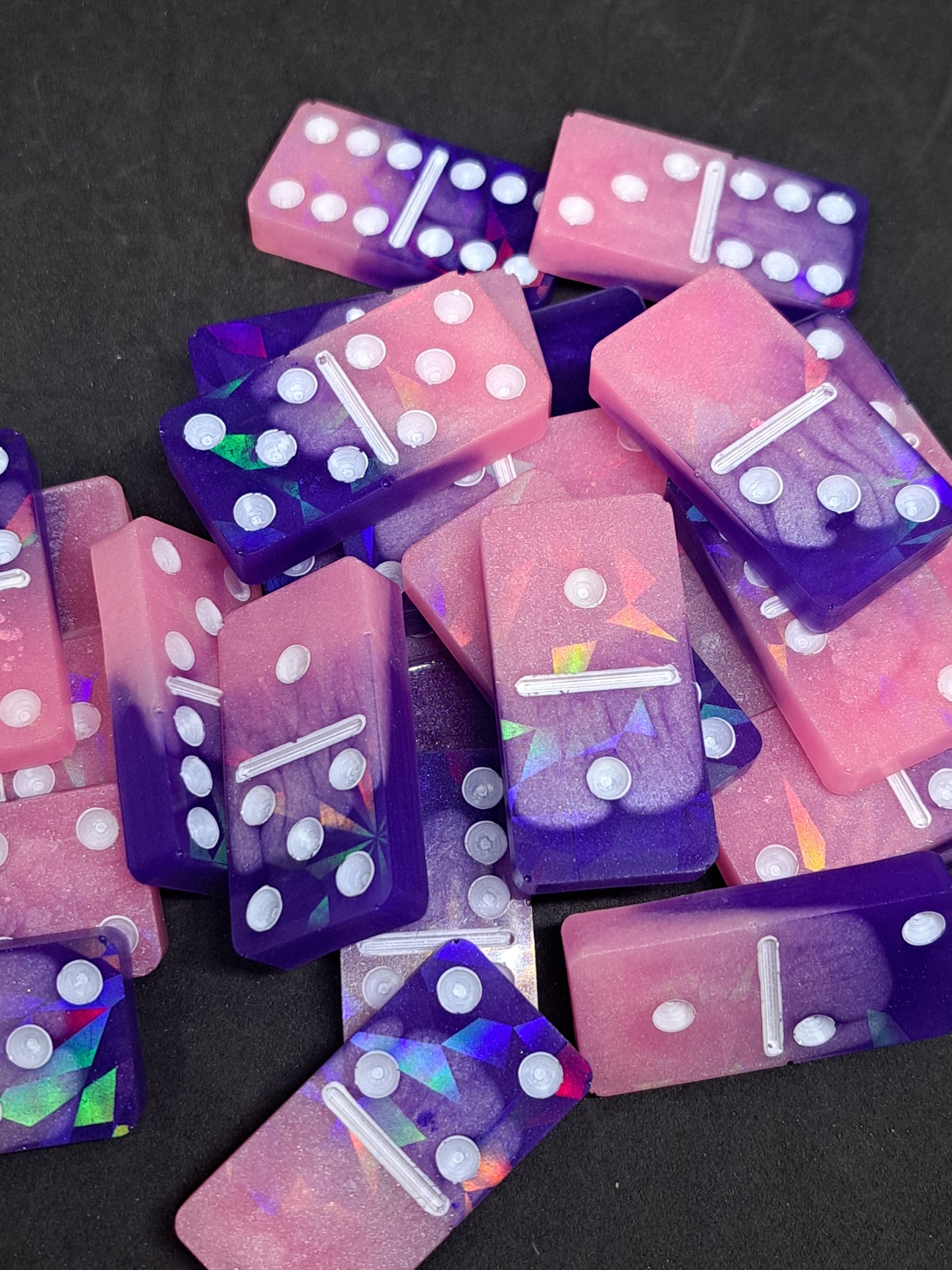 Dominos Holographique / Violet et Rose
