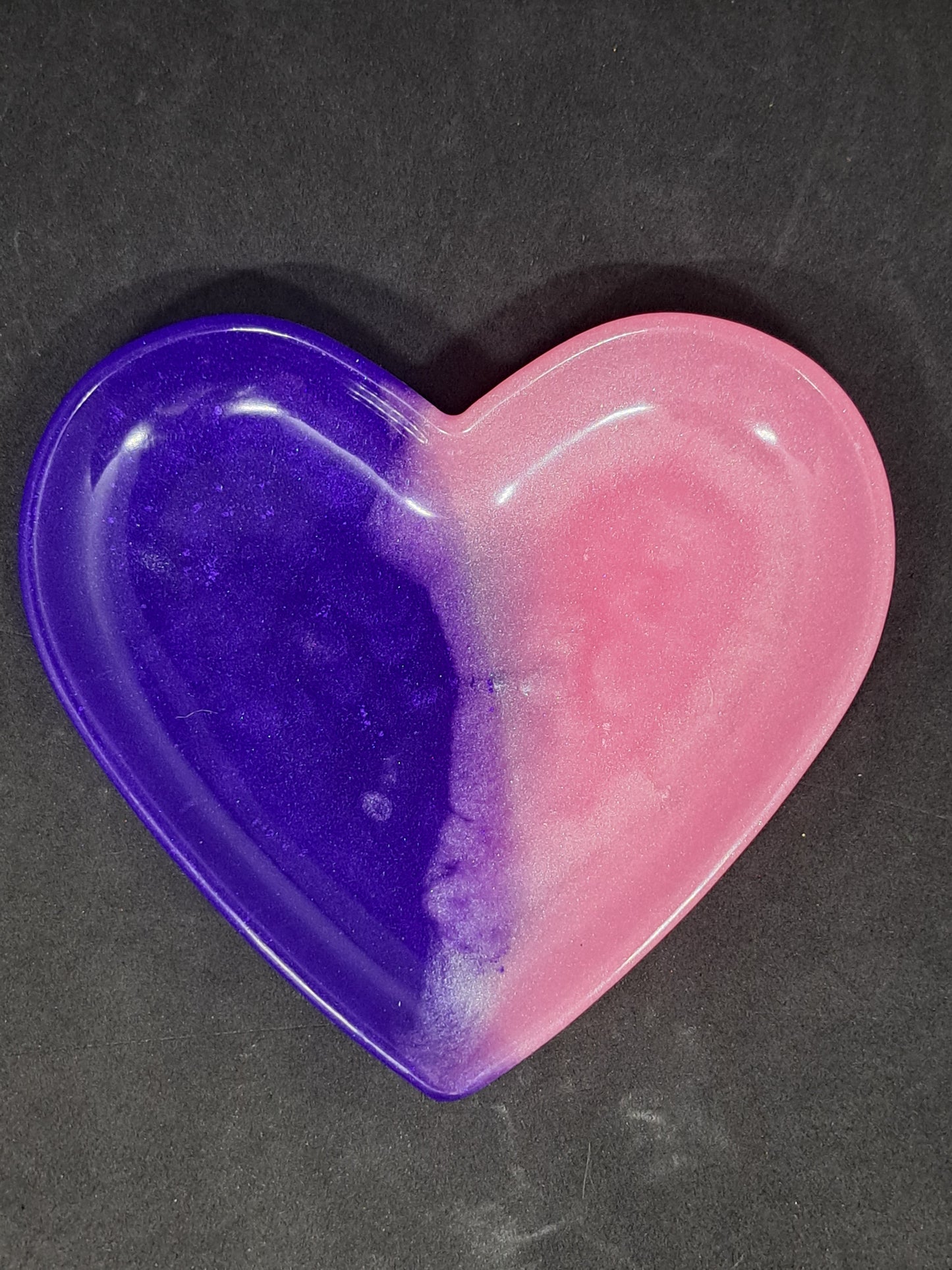 Porte-savon grand cœur Violet/Rose